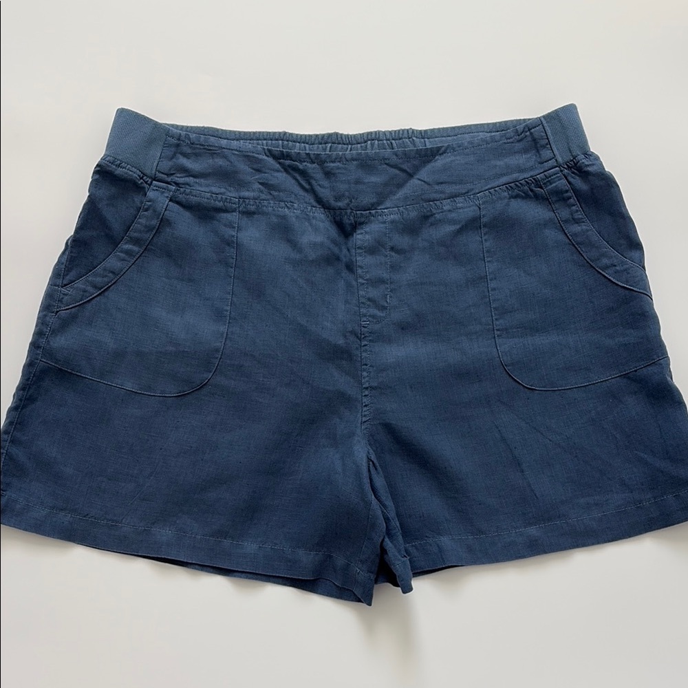 Fresh Produce Blue Linen Shorts Relaxed Fit